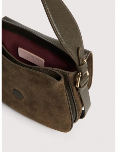 Borsa a mano in camoscio Coccinelle Mavery Small – Fango - foto 3