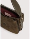 Borsa a mano in camoscio Coccinelle Mavery Small – Fango