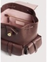 Zaino in pelle con grana Coccinelle Mavery Pocket Medium – Berry