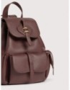 Zaino in pelle con grana Coccinelle Mavery Pocket Medium – Berry