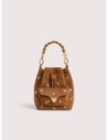Borsa secchiello in camoscio ricamato Coccinelle Beat Generation Small – Cognac Borsa secchiello in camoscio ricamato Coccinelle Beat Generation Small – Cognac