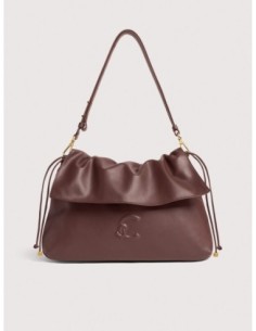 Borsa a spalla in pelle liscia Coccinelle Lidia Medium – Berry - foto 1