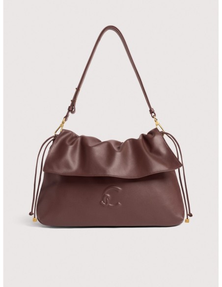 Borsa a spalla in pelle liscia Coccinelle Lidia Medium – Berry - foto 1