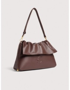 Borsa a spalla in pelle liscia Coccinelle Lidia Medium – Berry - foto 1 2