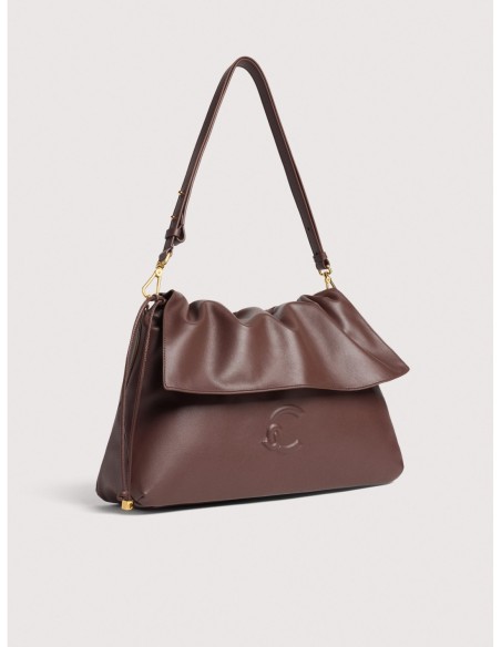 Borsa a spalla in pelle liscia Coccinelle Lidia Medium – Berry - foto 2