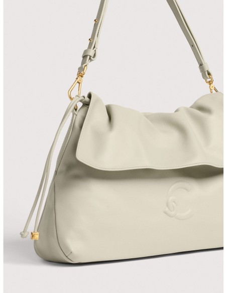 Borsa a spalla in pelle liscia Coccinelle Lidia Medium – Eucalipto - foto 4