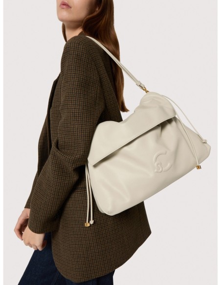 Borsa a spalla in pelle liscia Coccinelle Lidia Medium – Eucalipto - foto 5