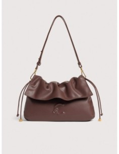 Borsa a spalla in pelle liscia Coccinelle Lidia Small – Berry - foto 1