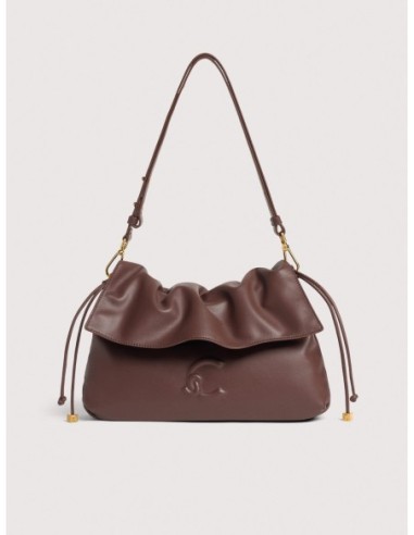Borsa a spalla in pelle liscia Coccinelle Lidia Small – Berry - foto 1