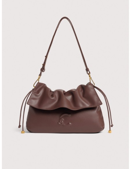 Borsa a spalla in pelle liscia Coccinelle Lidia Small – Berry - foto 1