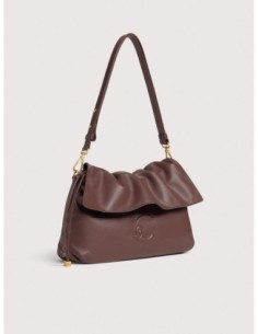 Borsa a spalla in pelle liscia Coccinelle Lidia Small – Berry - foto 1 2