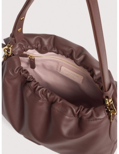 Borsa a spalla in pelle liscia Coccinelle Lidia Small – Berry - foto 3