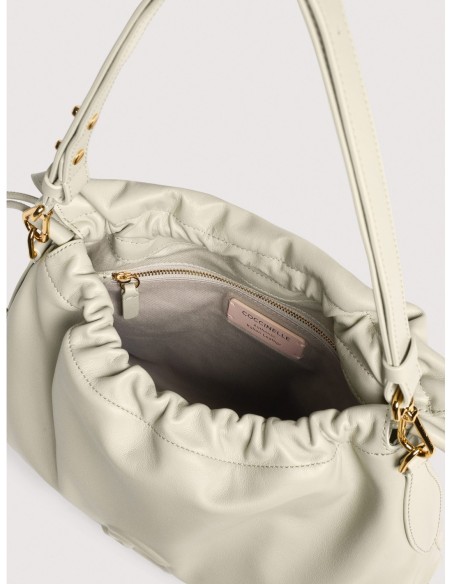Borsa a spalla in pelle liscia Coccinelle Lidia Small – Eucalipto - foto 3