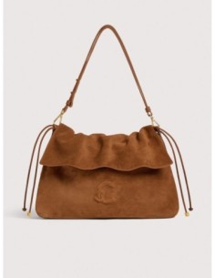 Borsa a spalla in camoscio Coccinelle Lidia Medium – Cognac - foto 1