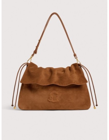 Borsa a spalla in camoscio Coccinelle Lidia Medium – Cognac - foto 1