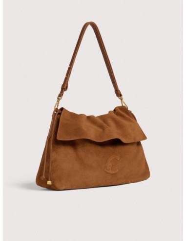 Borsa a spalla in camoscio Coccinelle Lidia Medium – Cognac - foto 2
