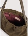 Borsa a spalla in camoscio Coccinelle Lidia Medium – Fango