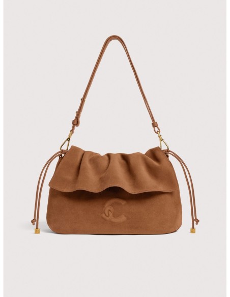Borsa a spalla in camoscio Coccinelle Lidia Small – Cognac - foto 1