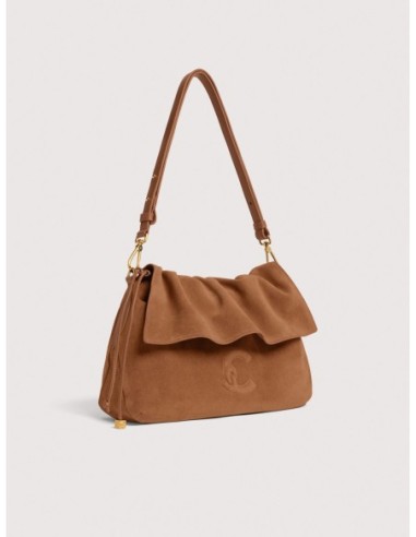 Borsa a spalla in camoscio Coccinelle Lidia Small – Cognac - foto 2
