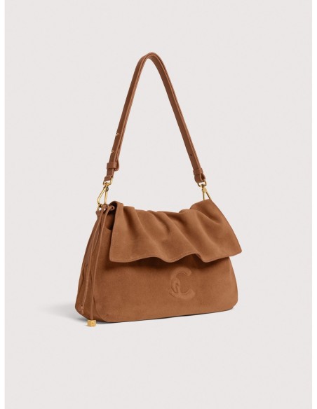Borsa a spalla in camoscio Coccinelle Lidia Small – Cognac - foto 2