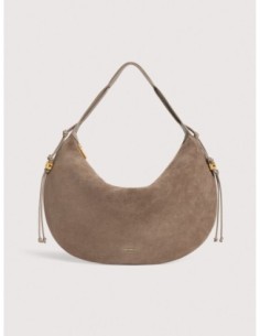 Borsa a spalla in camoscio Coccinelle Thess Large – Warm Taupe - foto 1