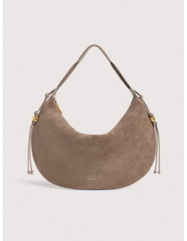 Borsa a spalla in camoscio Coccinelle Thess Large – Warm Taupe - foto 1