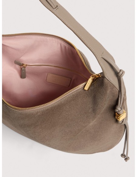 Borsa a spalla in camoscio Coccinelle Thess Large – Warm Taupe - foto 3