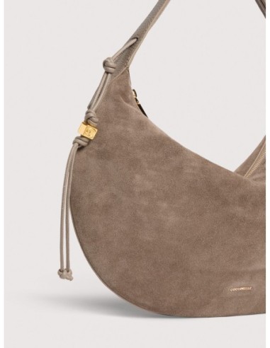 Borsa a spalla in camoscio Coccinelle Thess Large – Warm Taupe - foto 4