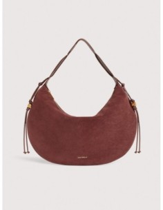 Borsa a spalla in camoscio Coccinelle Thess Large – Berry - foto 1