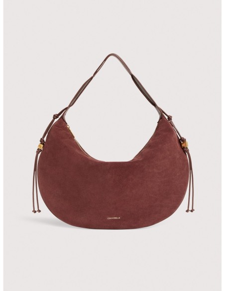 Borsa a spalla in camoscio Coccinelle Thess Large – Berry - foto 1