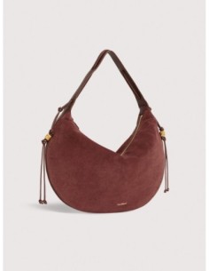 Borsa a spalla in camoscio Coccinelle Thess Large – Berry - foto 1 2