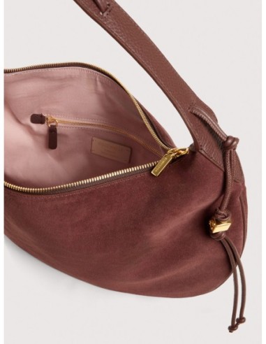 Borsa a spalla in camoscio Coccinelle Thess Large – Berry - foto 3