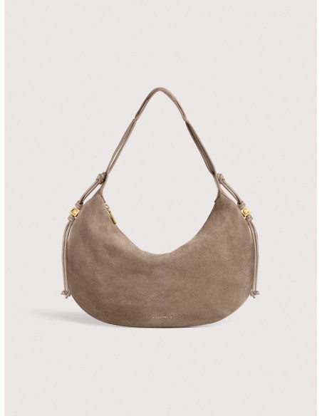 Borsa a spalla in camoscio Coccinelle Thess Medium – Warm Taupe - foto 1