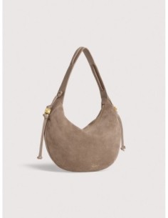 Borsa a spalla in camoscio Coccinelle Thess Medium – Warm Taupe - foto 1 2