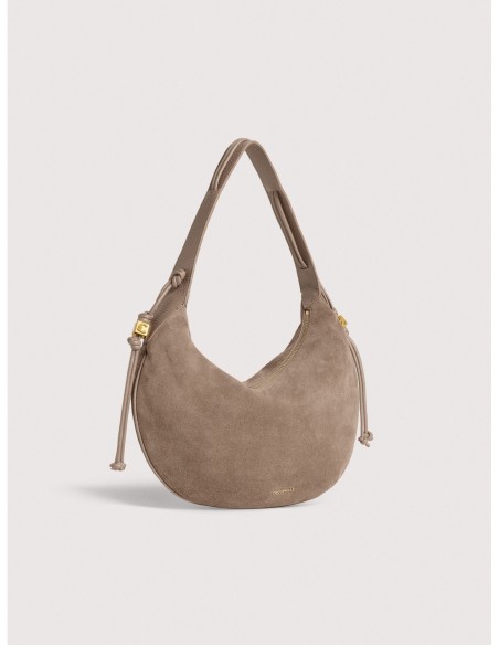 Borsa a spalla in camoscio Coccinelle Thess Medium – Warm Taupe - foto 2