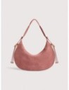 Borsa a spalla in camoscio Coccinelle Thess Medium – Winter Rose