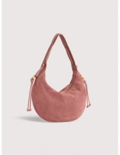 Borsa a spalla in camoscio Coccinelle Thess Medium – Winter Rose - foto 1 2