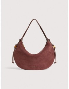 Borsa a spalla in camoscio Coccinelle Thess Medium – Berry - foto 1
