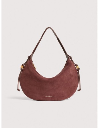 Borsa a spalla in camoscio Coccinelle Thess Medium – Berry - foto 1