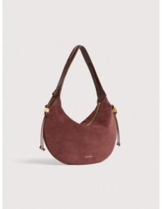 Borsa a spalla in camoscio Coccinelle Thess Medium – Berry - foto 1 2
