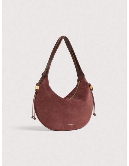 Borsa a spalla in camoscio Coccinelle Thess Medium – Berry - foto 2