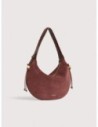 Borsa a spalla in camoscio Coccinelle Thess Medium – Berry