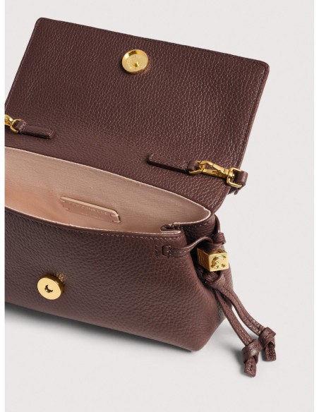 Minibag in pelle con grana Coccinelle Thess Mini – Berry - foto 3