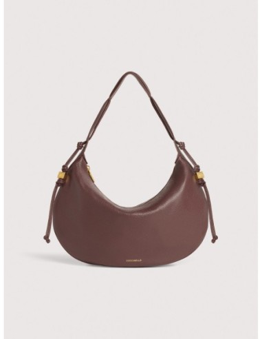 Borsa a spalla in pelle con grana Coccinelle Thess Medium – Berry - foto 1