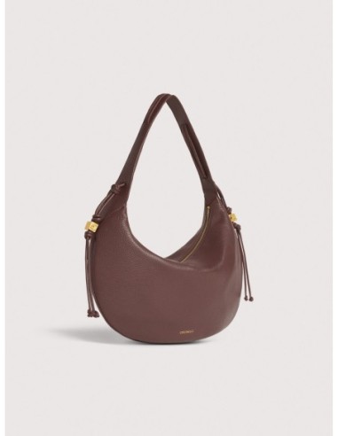 Borsa a spalla in pelle con grana Coccinelle Thess Medium – Berry - foto 2