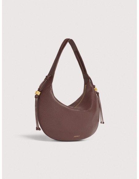 Borsa a spalla in pelle con grana Coccinelle Thess Medium – Berry - foto 2