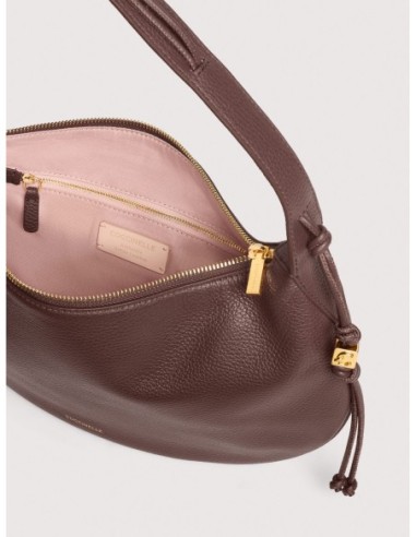 Borsa a spalla in pelle con grana Coccinelle Thess Medium – Berry - foto 3