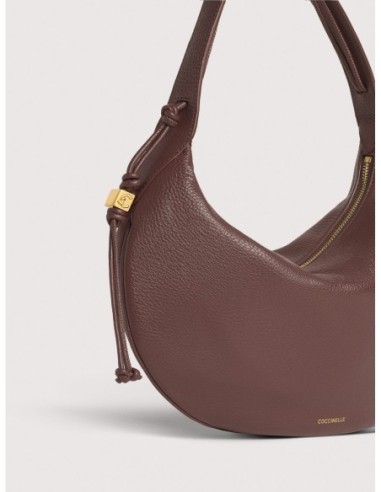 Borsa a spalla in pelle con grana Coccinelle Thess Medium – Berry - foto 4