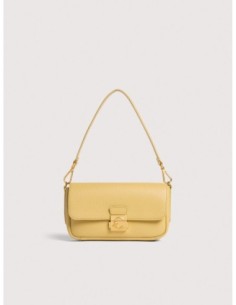 Borsa baguette in pelle con grana Coccinelle C-Me Lock Medium – Honey - foto 1