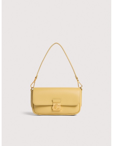 Borsa baguette in pelle con grana Coccinelle C-Me Lock Medium – Honey - foto 1